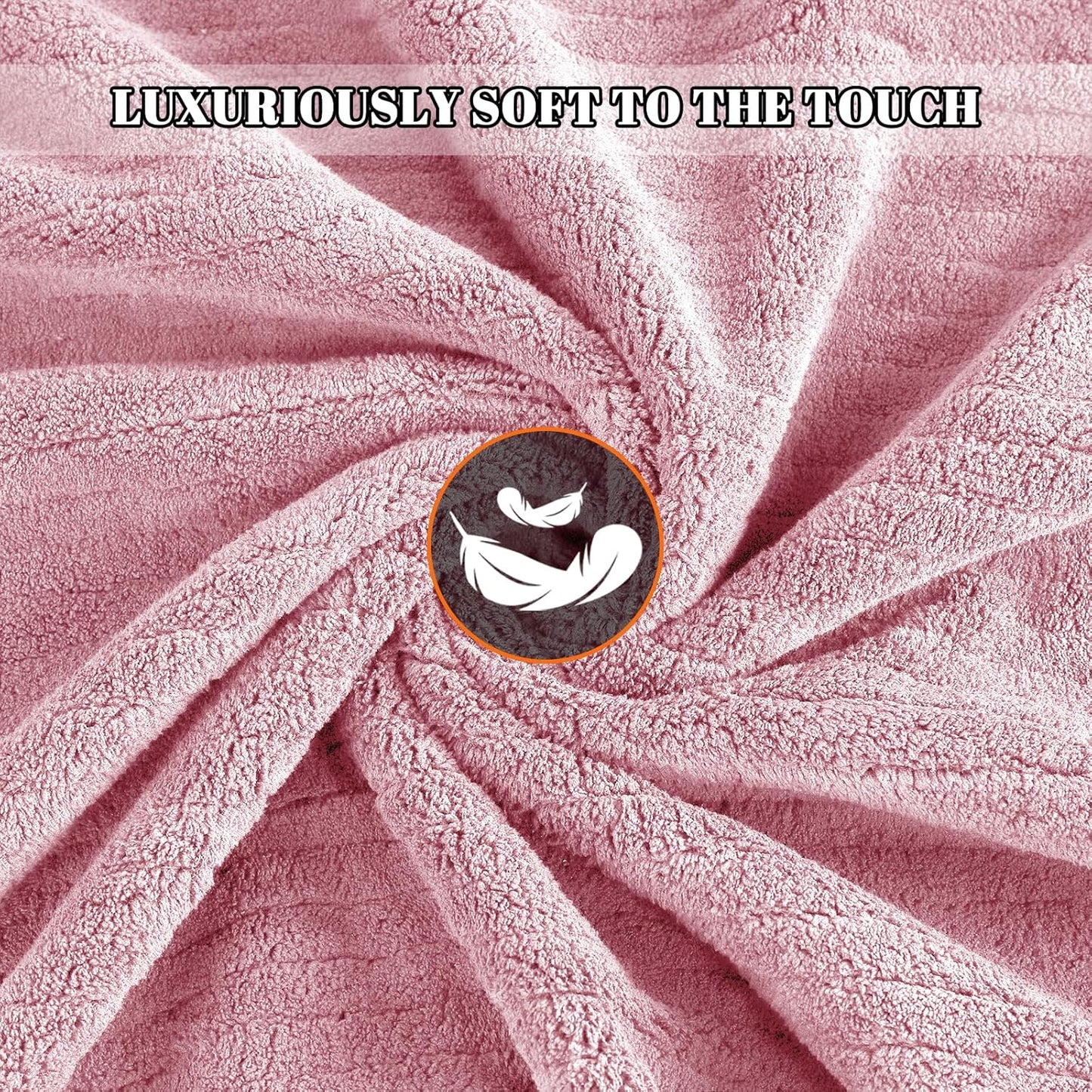 Bath Towels Set of 4 Extra Large 35 x 70 Inches,Luxury Thick High Absorbent and Quick Dry Bath Sheet,Ultra Soft Microfiber,Bathroom,Beach,Yoga,Sport,SPA,Fitness (Pink)