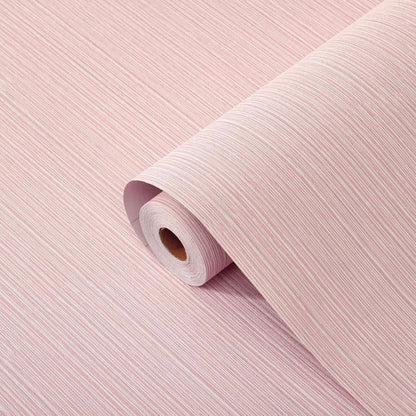 Peel and Stick Wallpaper, Grasscloth Textured, 24" x 394", Self-Adhesive Vinyl Linen Embossed Contact Paper for Walls, Cabinets, Bedroom (Pink)
