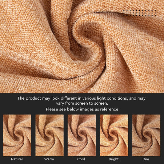 Encasa XO Thick Chenille Throw Pillow Covers Set of 2 | Peach - (18"x18") (45x45 cm) | Decorative Accent Square Throw Pillow Cases for Couch, Home Decor, Sofa