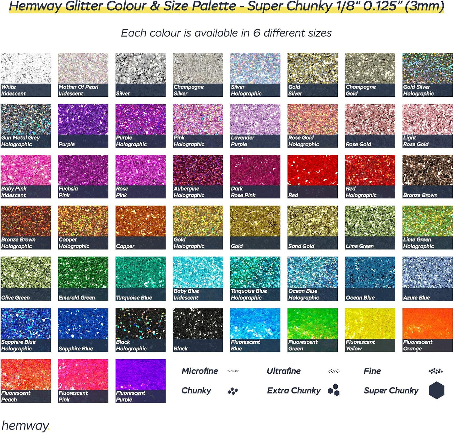 Hemway Glitter Shaker Fluorescent Peach 110g Super Chunky, Craft Glitter Shakers for Resin & Epoxy Crafts, Christmas Art Supplies, Nail, Festival, Crafting, Sparkle