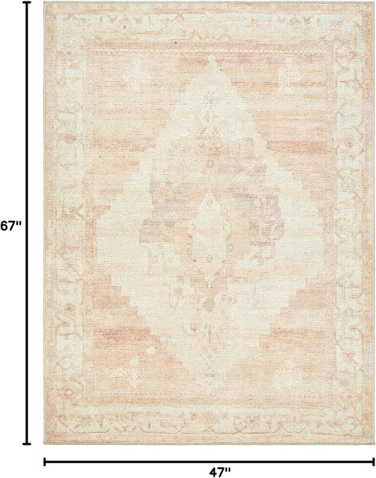Livabliss x Becki Owens Luca Vintage Area Rug, 3'11" x 5'7", Dusty Pink, (4' x 6')