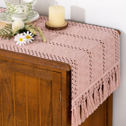 Boho Table Runner Fall Farmhouse Rustic Dining Dresser Scarf Home Decor
