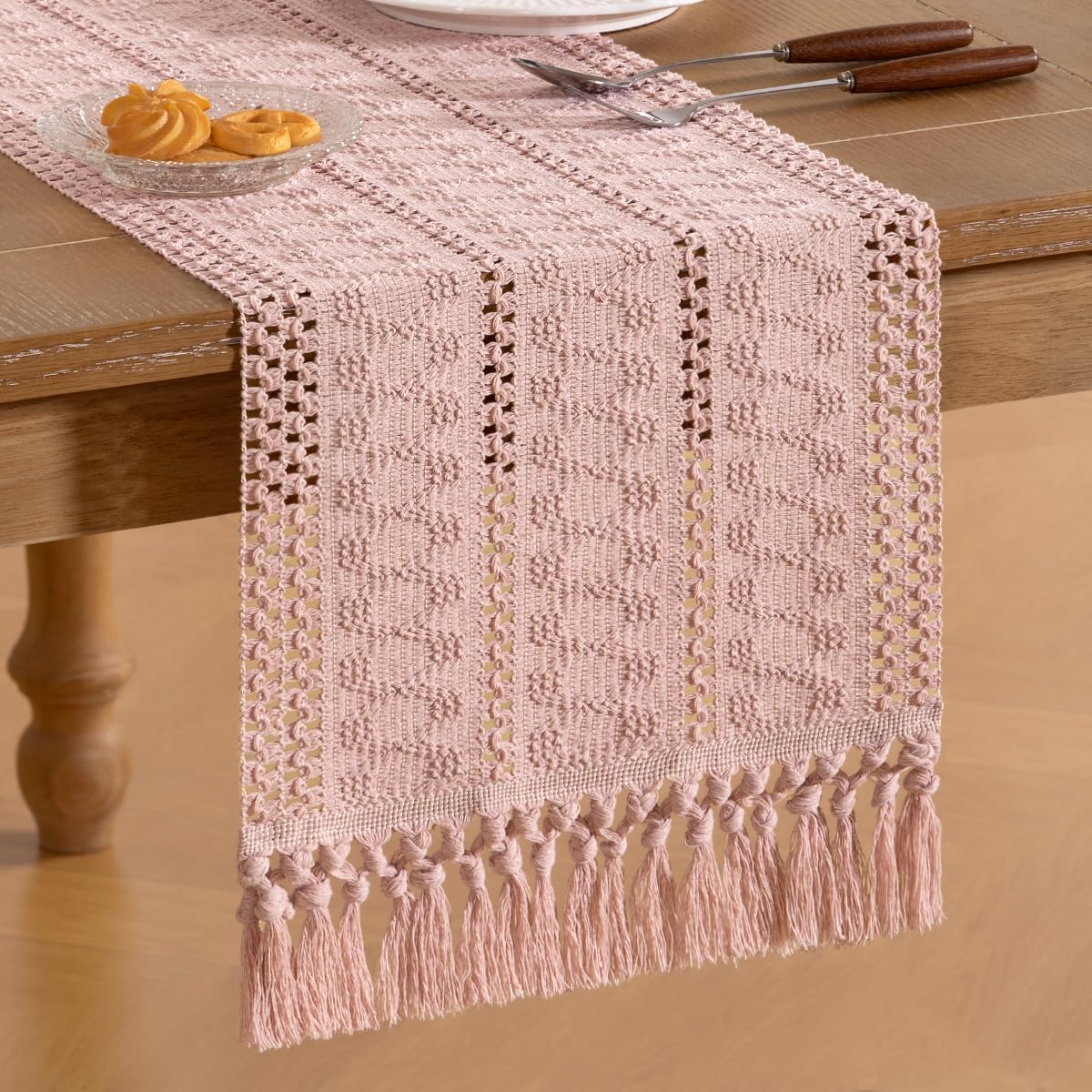 Boho Table Runner Fall Farmhouse Rustic Dining Dresser Scarf Home Decor