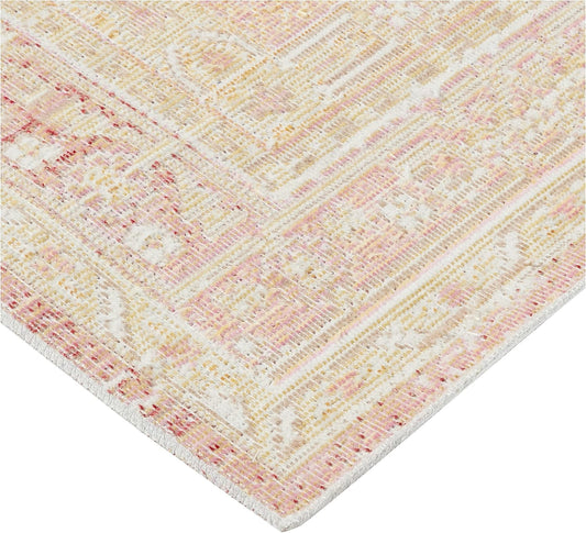 Momeni Rugs ISABEISA-7PNK4060 Isabella Traditional Geometric Flat Weave Area Rug, 4'0" x 6'0", Pink