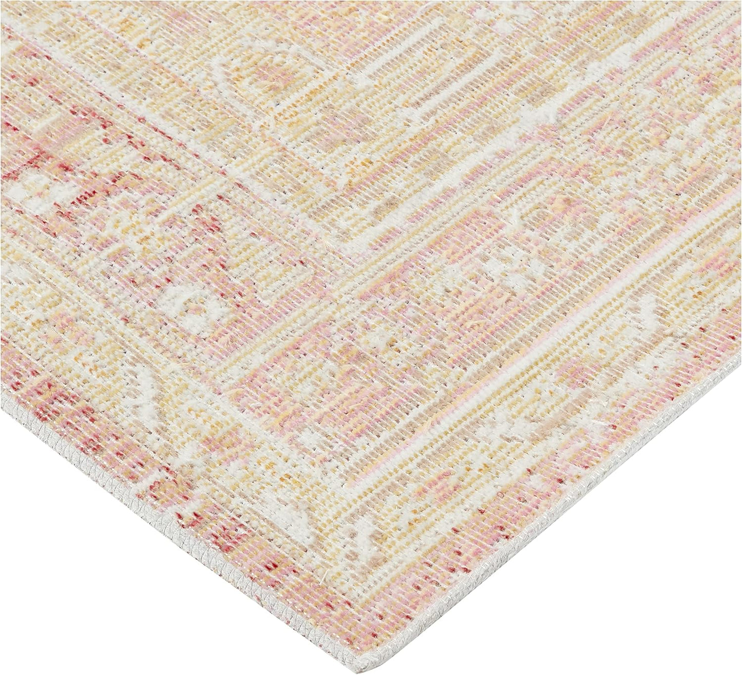Momeni Rugs ISABEISA-7PNK4060 Isabella Traditional Geometric Flat Weave Area Rug, 4'0" x 6'0", Pink