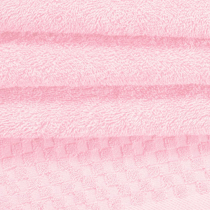 MyOwn Ultra Soft 3 Pack Cotton Towel Set, Contains a Bath Towels 28x55 inch, a Hand Towels 16x24 inch & a Wash Coths 12x12 inch, Ideal Everyday use, Compact & Lightweight - Pink