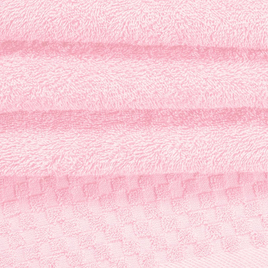 MyOwn Ultra Soft 3 Pack Cotton Towel Set, Contains a Bath Towels 28x55 inch, a Hand Towels 16x24 inch & a Wash Coths 12x12 inch, Ideal Everyday use, Compact & Lightweight - Pink