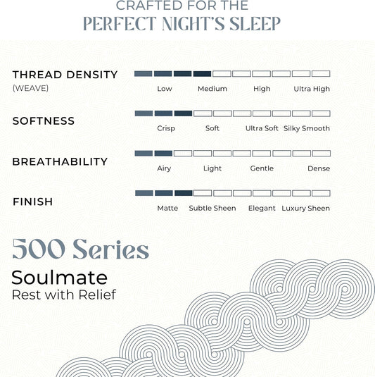 Mayfair Linen 100% Egyptian Cotton Pillow Cases Queen Size Set of 2 - Luxury 500 Series Soulmate Collection Cotton Pillowcases (Blush), Silky Soft, Cooling & Breathable Standard Size Pillow Case