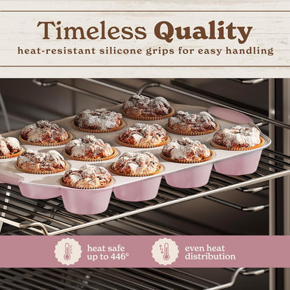 Country Kitchen Nonstick Stackable Bakeware Set - Durable, Easy Release Baking Set- 22 Pc. Includes Silicone Muffin Cups