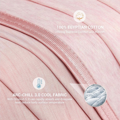 Elegear Revolutionary Cooling Blanket Queen Absorbs Heat to Keep Body Cool for Night Sweats, Arc-Chill 3.0 Cool Fiber Q-Max>0.5 for Hot Sleepers, Lightweight Summer Cold Blankets for Sleeping, Pink