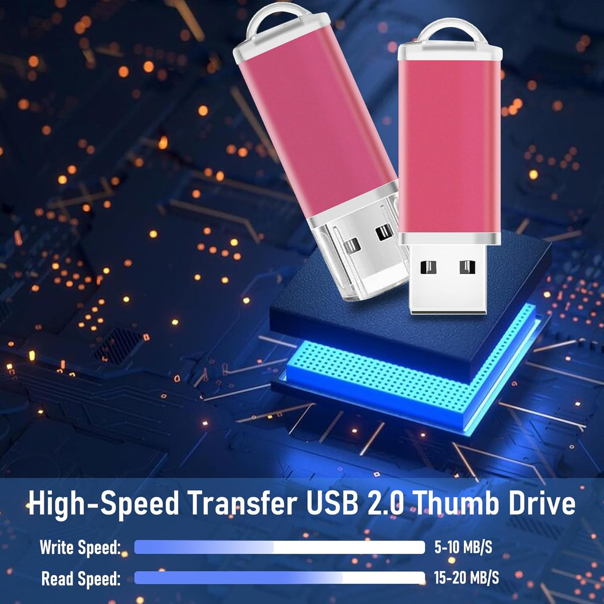 2GB USB Flash Drive 1 Pack Nicepicten Zip Drive USB 2.0 Thumb Drives - Pink