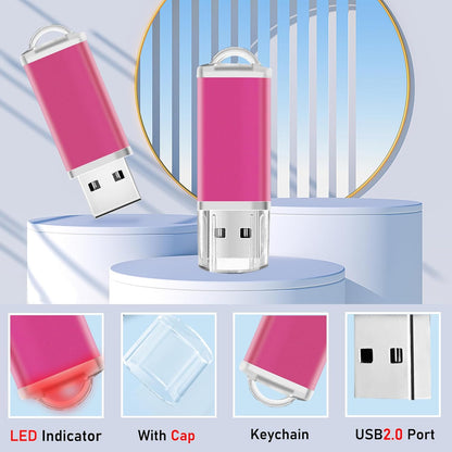 2GB USB Flash Drive 1 Pack Nicepicten Zip Drive USB 2.0 Thumb Drives - Pink
