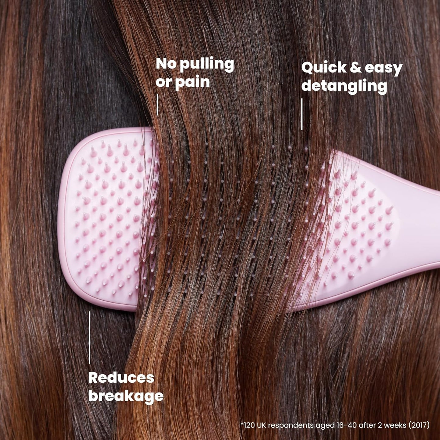 Tangle Teezer Ultimate Detangler Brush for Wet & Dry Hair, Eliminates Knots & Reduces Breakage for Straight to Wavy Hair Types, Millennial Pink