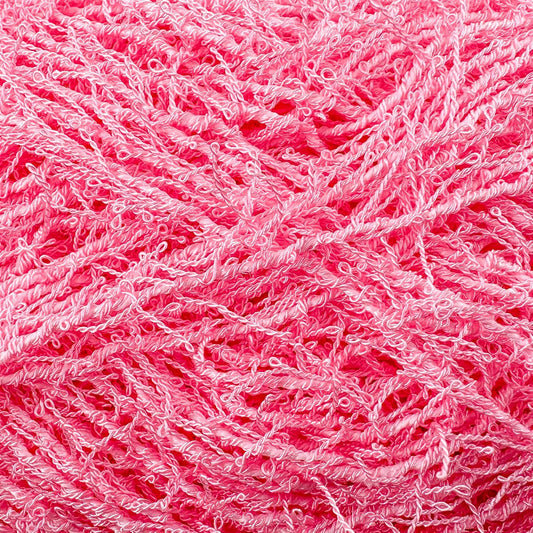 Scrubber Yarn for Crocheting Knitting Dishcloths Washcloths Crafty Items, 100 Gram (3.53 Ounces) 88 Yards (80 Meters) (Pink) (3 Skeins)