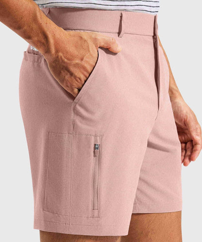 G Gradual Men's Golf Dress Shorts 7 Inch Inseam Lightweight Quick Dry Chino Casual Work Shorts for Men with 4 Pockets