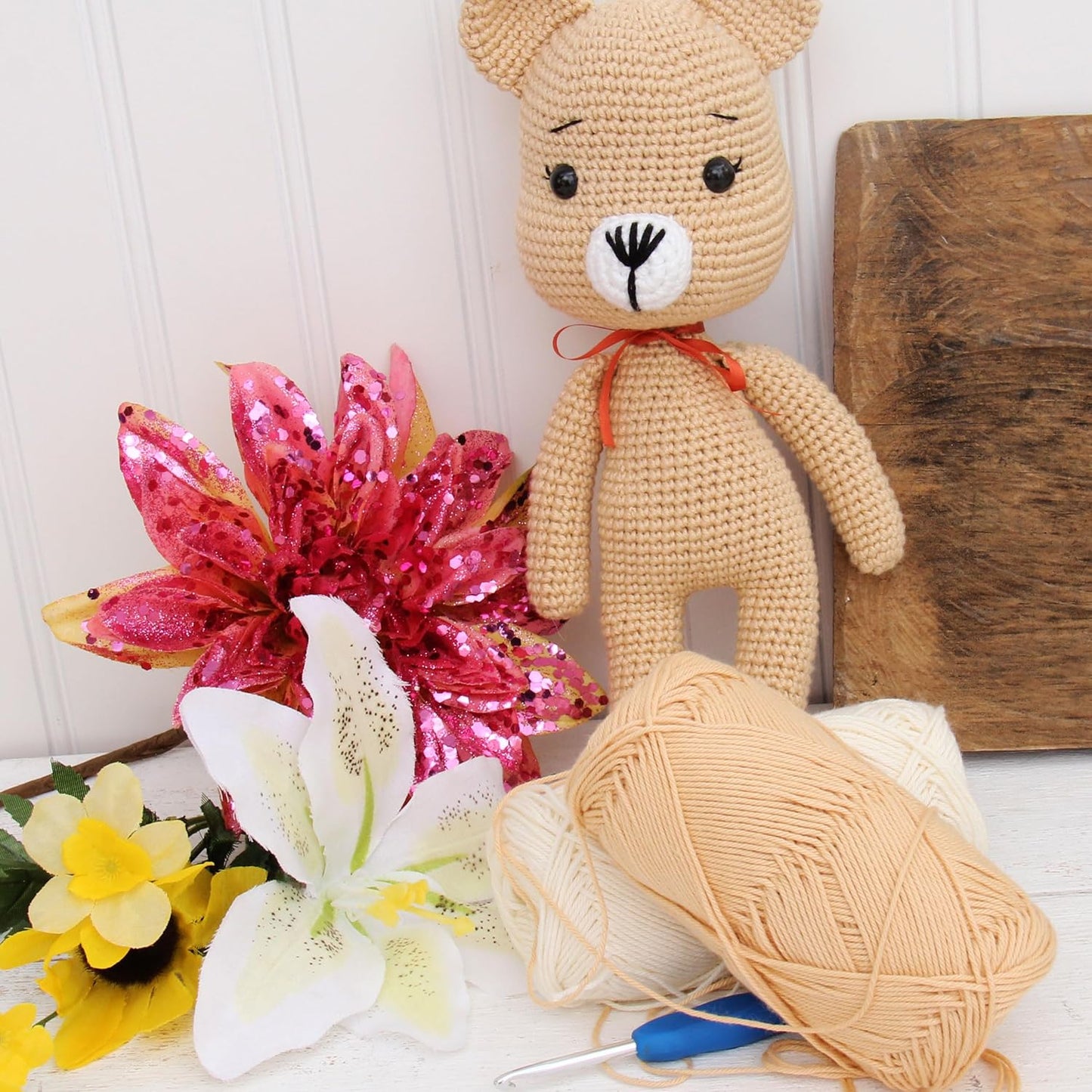 ThreadArt Cotton Crochet Yarn, Fine #2 Sport, 165yd, Peach 3508 | Pure cotton crochet yarn for dishcloths, bags, amigurumi and home decor. Soft feel with clean stitch definition.