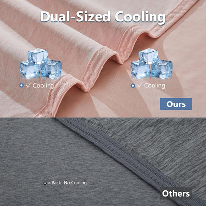 CHOSHOME Cooling Blanket for Hot Sleepers - Summer Blanket Thin Soft Lightweight Breathable Double Side Enhanced Cooling for Hot Flashes, Night Sweats, Bed, Couch (Pink, 96 x 102 inches)