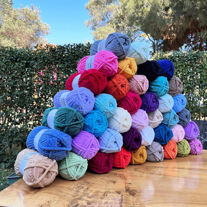 Velvet XL Chenille Yarn - Thick Super Bulky Yarn for Crocheting - Soft Fluffy Plush Yarn for Crochet - 100g / 74yds - Ideal for Baby Blankets & Amigurumi (Deep Peach, 3 Skeins)