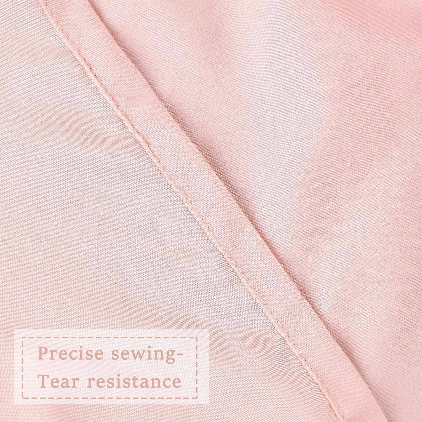Homechoice Decor 2-Piece Peach Shower Curtain Set, Soft Fabric Double Panels for Easy Access, Cozy Brushed Texture, Ruffle Design, Everyday Bathroom Décor, 36" W x 72" H x 2 Panels (LQ-44)