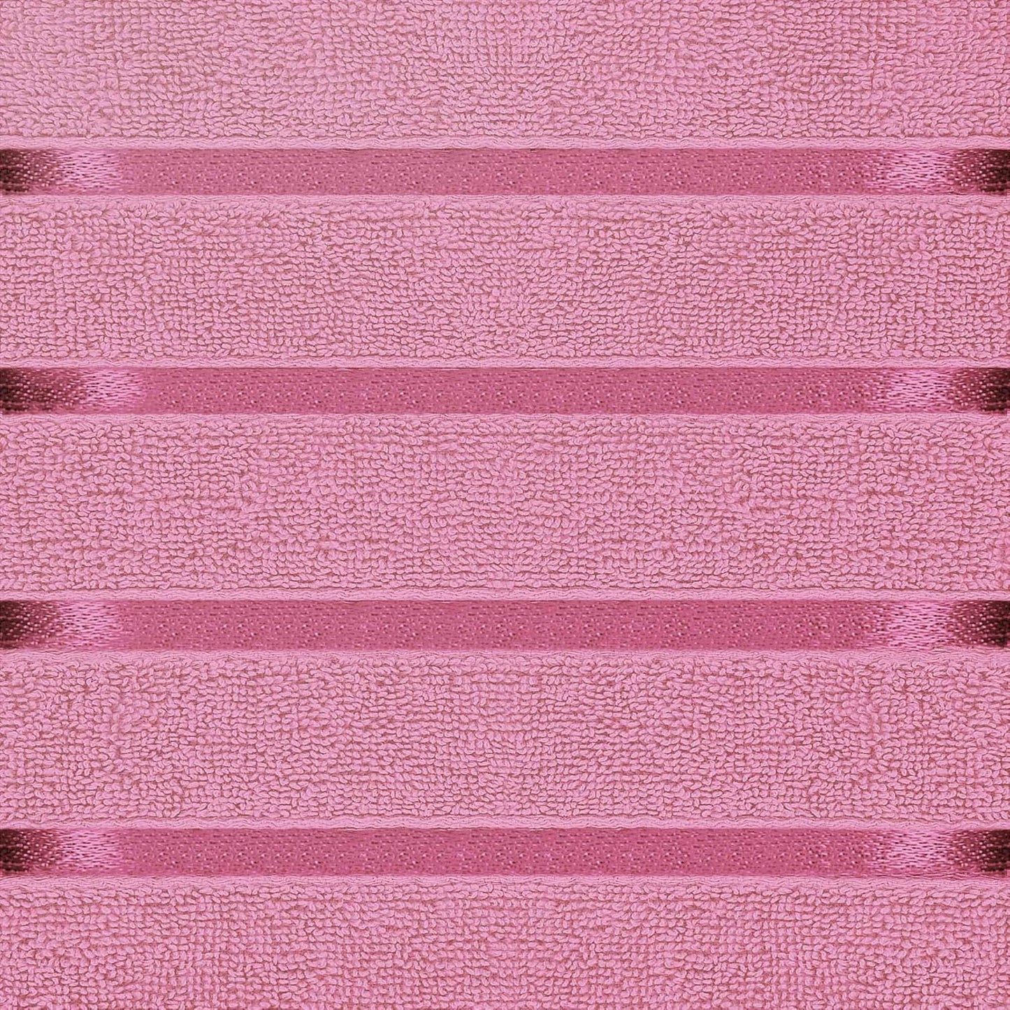 Utopia Towels 8 Piece Luxury Towel Set, 2 Bath, 2 Hand, and 4 Wash Cloths, 600 GSM Ring Spun Cotton, Highly Absorbent Viscose Stripe Towels, Ideal for Everyday use, Pink