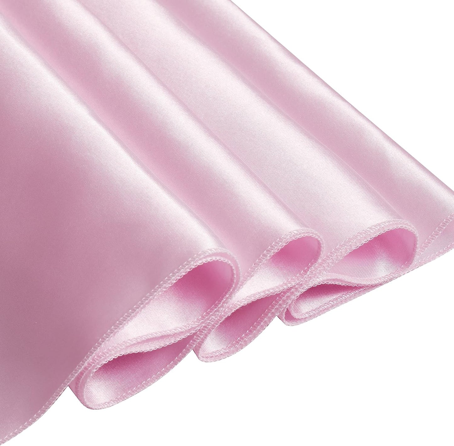 10 Pcs Pink Satin Chair Sashes Bows Universal Chair Cover for Wedding Reception Events Banquets Party, Hotel Event Decorations, 6 x 108 inch