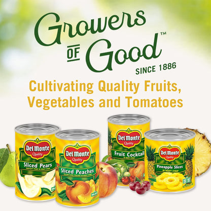 DEL MONTE Yellow Cling Sliced Peaches in Heavy Syrup, Canned Fruit, 15.25 oz Can