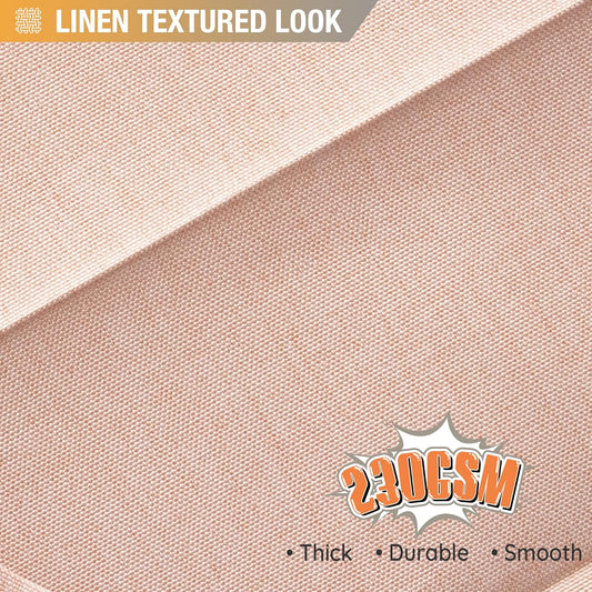 Jubilantex Folding Linen Shower Curtain for Bathroom Pink Waterproof Shower Curtain 1 Panel with 14 Metal Grommets and 1 Tie Back for Hotel,70"x70"