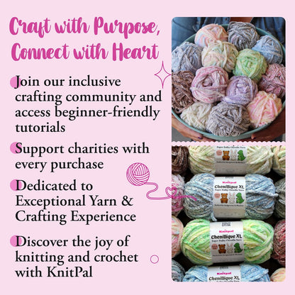 Chenillique XL Plush Velvet Chenille Yarn #6 Super Bulky – 4-Pack (352 Yards / 400 g) – Variegated Yarn for Plushies, Blankets, Amigurumi & Accessories - Peach Fizz