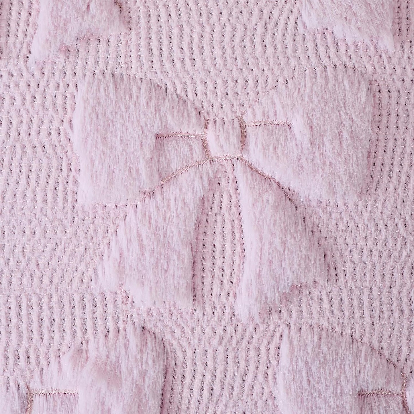 Light Pink Christmas Pillow Covers 18x18 Set of 2 Valentine Coquette Room Decor Faux Fur Bow Soft Aesthetic Plush Preppy Fluffy Decorative Throw Cushion Case for Sofa Couch Bed Chair Living Room