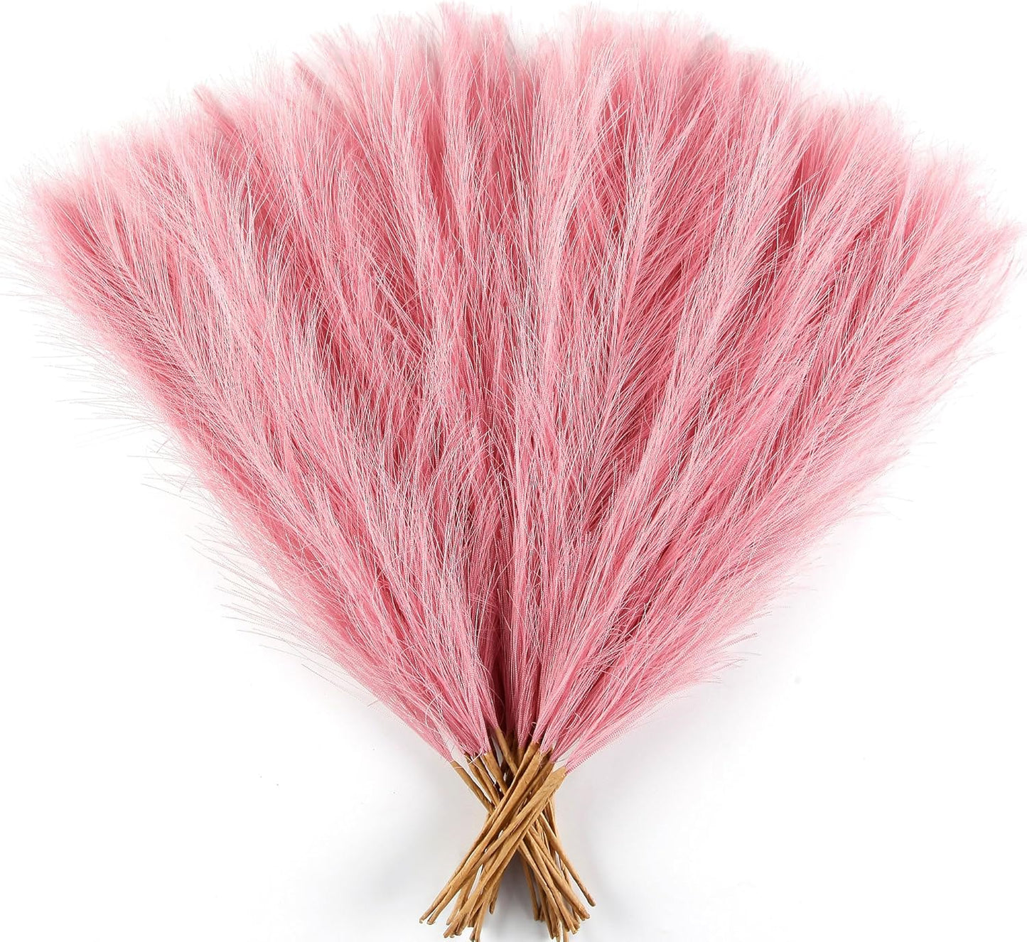 Pink Pampas Grass Small, 30 Pcs 17" Faux Pampas Grass Short Decor, Pompas Grass Flower Arrangement and Vase Filler for Boho Home Wedding Decoration