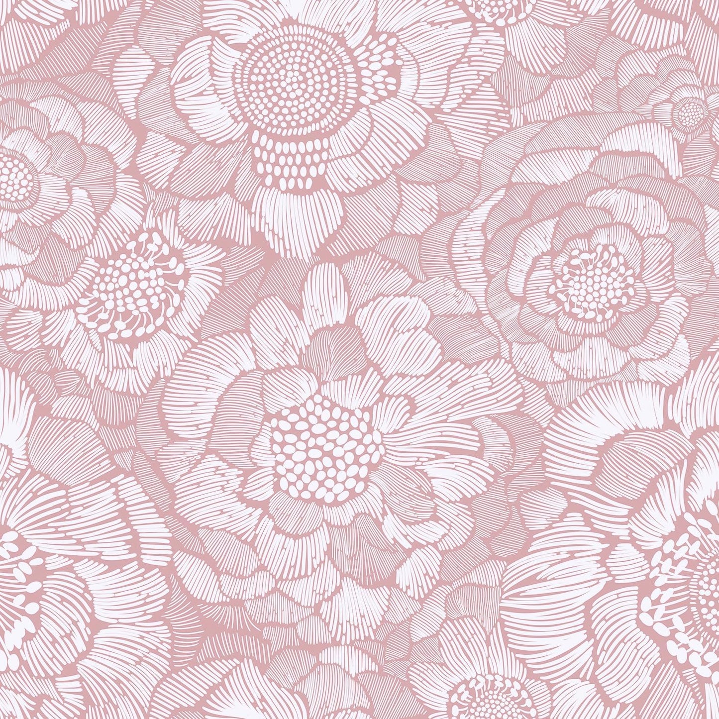 HeloHo Pink Peel and Stick Wallpaper Pink Floral Contact Paper Boho Wallpaper Removable Self Adhesive Flower Wall Paper for Cabinet Bathroom Bedroom Decoral Papel Tapiz para Pared 17.3" X 78.7"