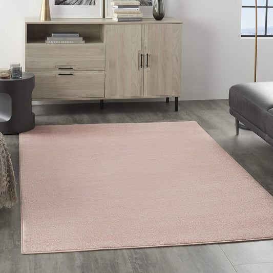 Nourison Home Nourison Essentials Pink 5' x 7' Area Rug - Easy Clean, Non Shedding, Bed Room, Living Room, Dining Room, Kitchen (5' x 7')