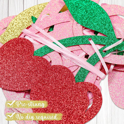 GXSOVSO She is Fresh off the Market Banner, Fruit Bridal Shower Banner, Market Farmers Bachelorette Party Decorations, Engagement Party Decorations (Pink)
