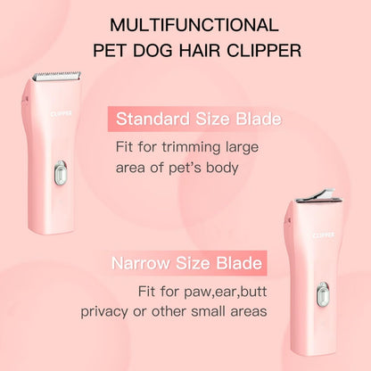Dog Grooming Cilppers,Handy & Powerful Pet Electric Hair Trimmer Kits Waterproof Cordless Rechargeable Grooming Shavers for Small Dogs and Cats
