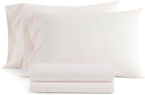 King Cotton Percale Sheet Set with Matching Pillowcases