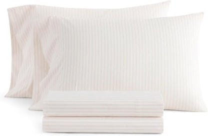 King Cotton Percale Sheet Set with Matching Pillowcases