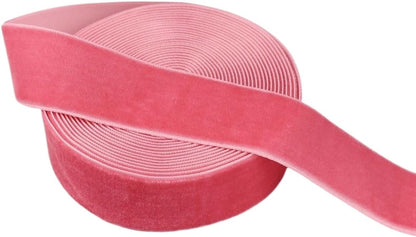 Velvet Ribbon for Gift Wrapping Christmas Decoration (07 (Peach),1-1/2'' (38mm) x 5 Yards)