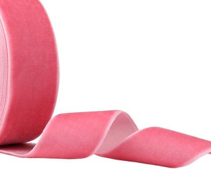 Velvet Ribbon for Gift Wrapping Christmas Decoration (07 (Peach),1-1/2'' (38mm) x 5 Yards)