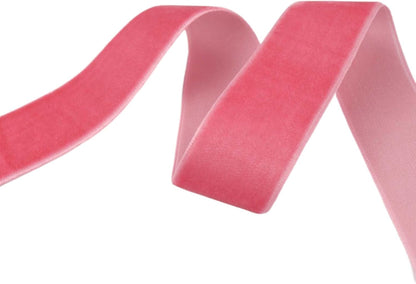 Velvet Ribbon for Gift Wrapping Christmas Decoration (07 (Peach),1-1/2'' (38mm) x 5 Yards)