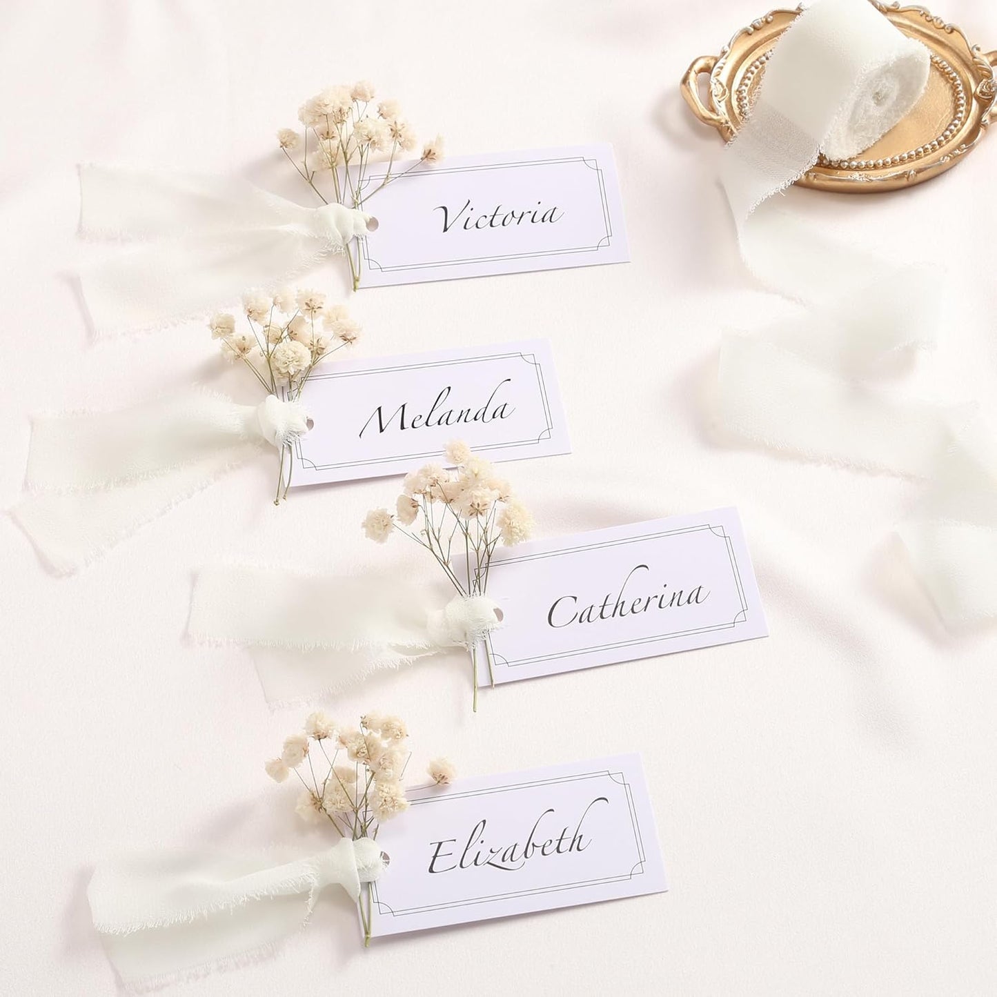 Handmade Fringe Chiffon Ribbon Pink and Cream 1 inch x 21Yd | Fabric Ribbon, For Flower Bouquet/Gift Wrapping/Wedding Invitations/Party Decorations