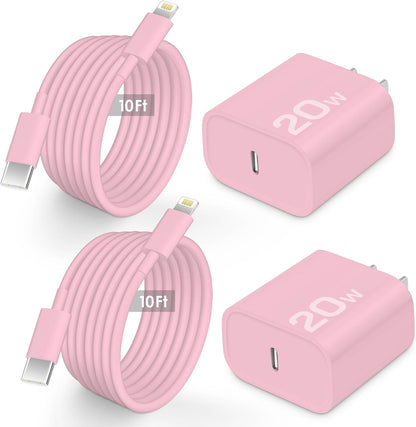 Fast Charger for iPhone with 10 Foot iPhone Charger Cable Long Fast Charger