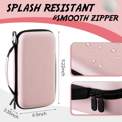 Golf Glove Holder Case with Removable Glove Shaper, Water-Resistant, Pink Golf Accessories Gift for Woman, Dividers Storage for Tees, Ball Markers, Phone, Divot Tool