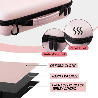 Golf Glove Holder Case with Removable Glove Shaper, Water-Resistant, Pink Golf Accessories Gift for Woman, Dividers Storage for Tees, Ball Markers, Phone, Divot Tool