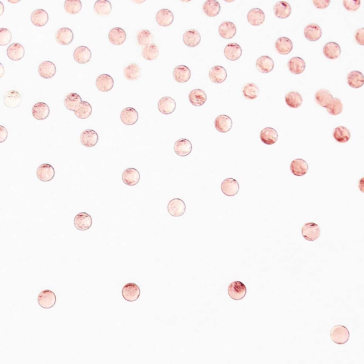 Rose Gold Confetti Cocktail Napkins - 5 x 5 in, 100 Count, 3-Ply Disposable - Polka Dotted Foil for Wedding Receptions & Bridal Showers - Beverage & Dessert Use