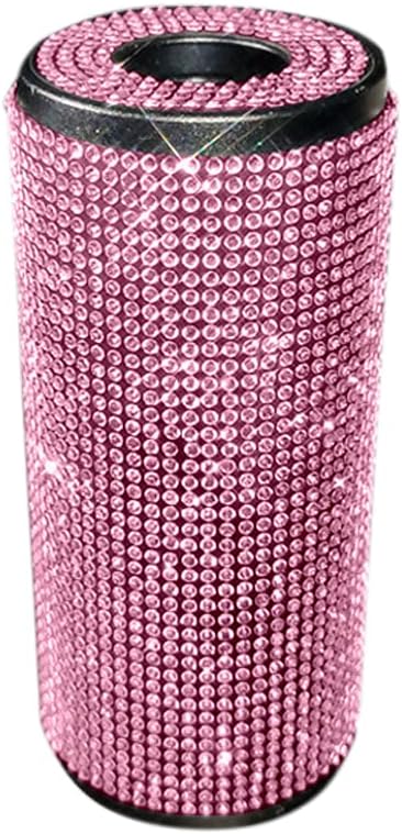 Car Universal Tissue Boxes for Car Diamond Bling Auto Rhinestone Crystal Paper Box Girls Auto Luxury Interior Accessories (Pink)