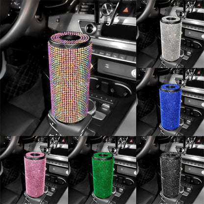 Car Universal Tissue Boxes for Car Diamond Bling Auto Rhinestone Crystal Paper Box Girls Auto Luxury Interior Accessories (Pink)