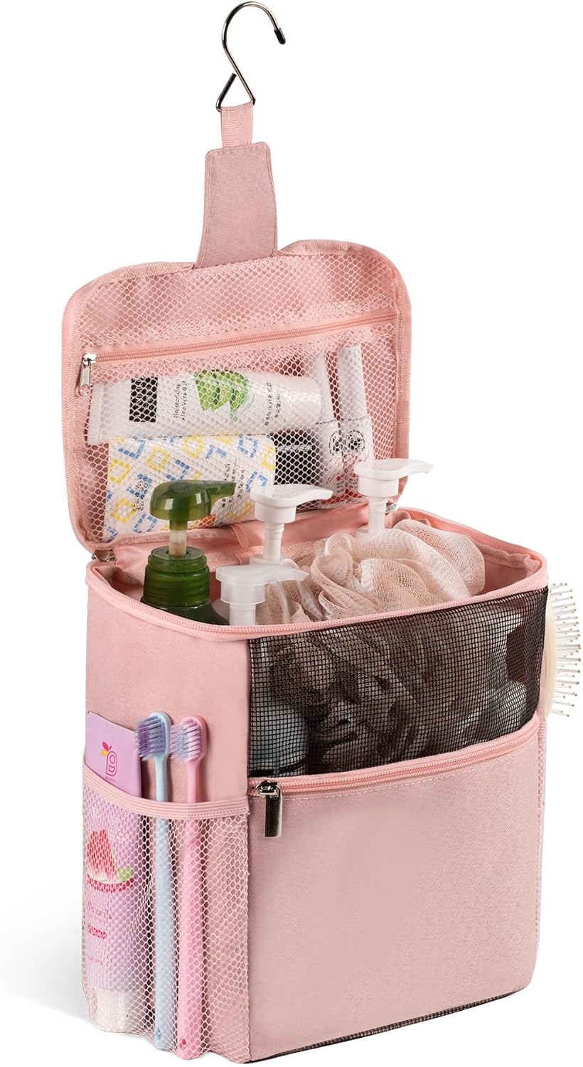 Mesh Shower Caddy Hanging Portable, Bathroom Caddy Organizer Pink
