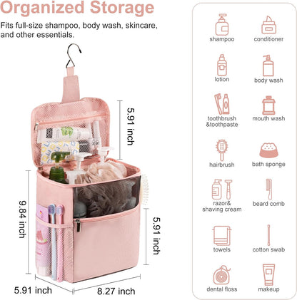 Mesh Shower Caddy Hanging Portable, Bathroom Caddy Organizer Pink