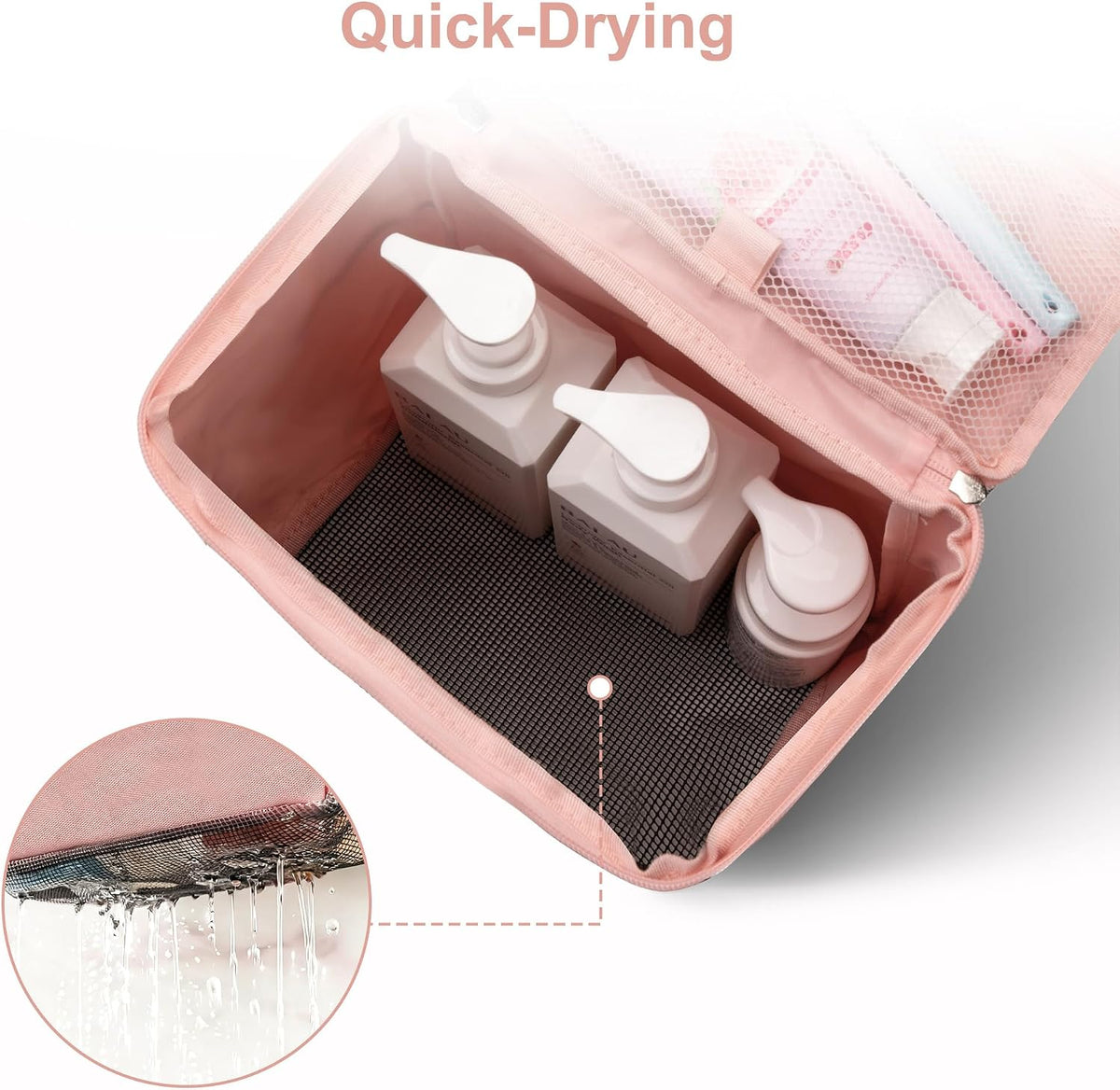 Mesh Shower Caddy Hanging Portable, Bathroom Caddy Organizer Pink