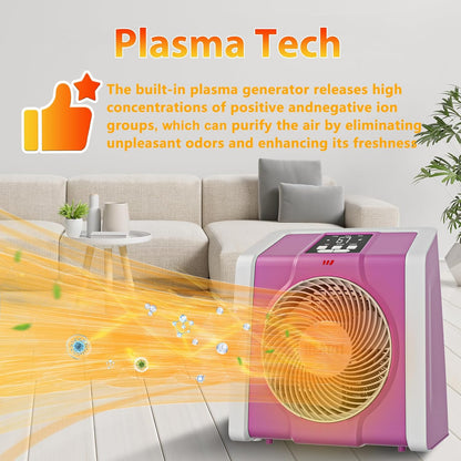 Space Heater with Remote, Digital Display with Thermostat, Pink